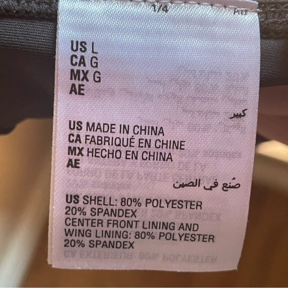 Ideology Black High-Impact Sports Bra with Front Zipper cross back straps L - Picture 10 of 10